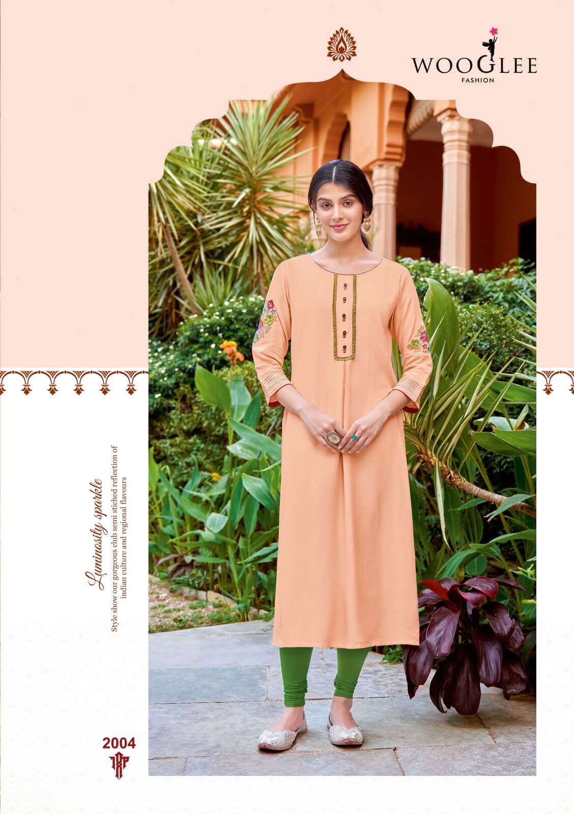 Wooglee Samira Rayon Kurti Catalog collection 3