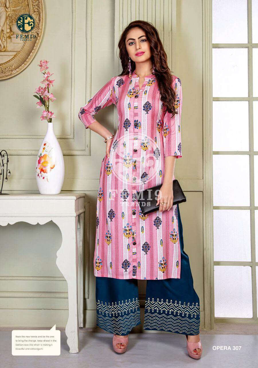 Femi9 Trends Kurti With Plazzo collection 2