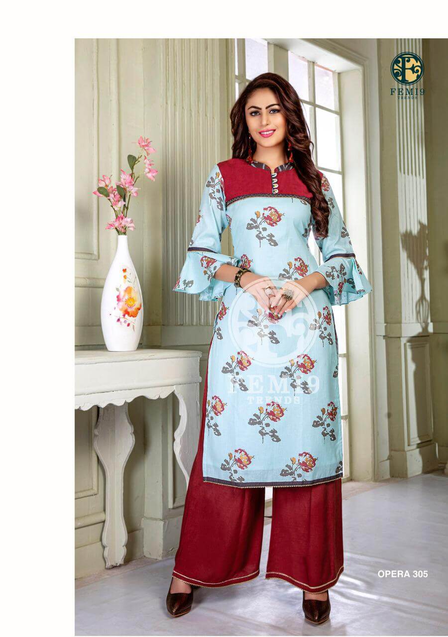 Femi9 Trends Kurti With Plazzo collection 7