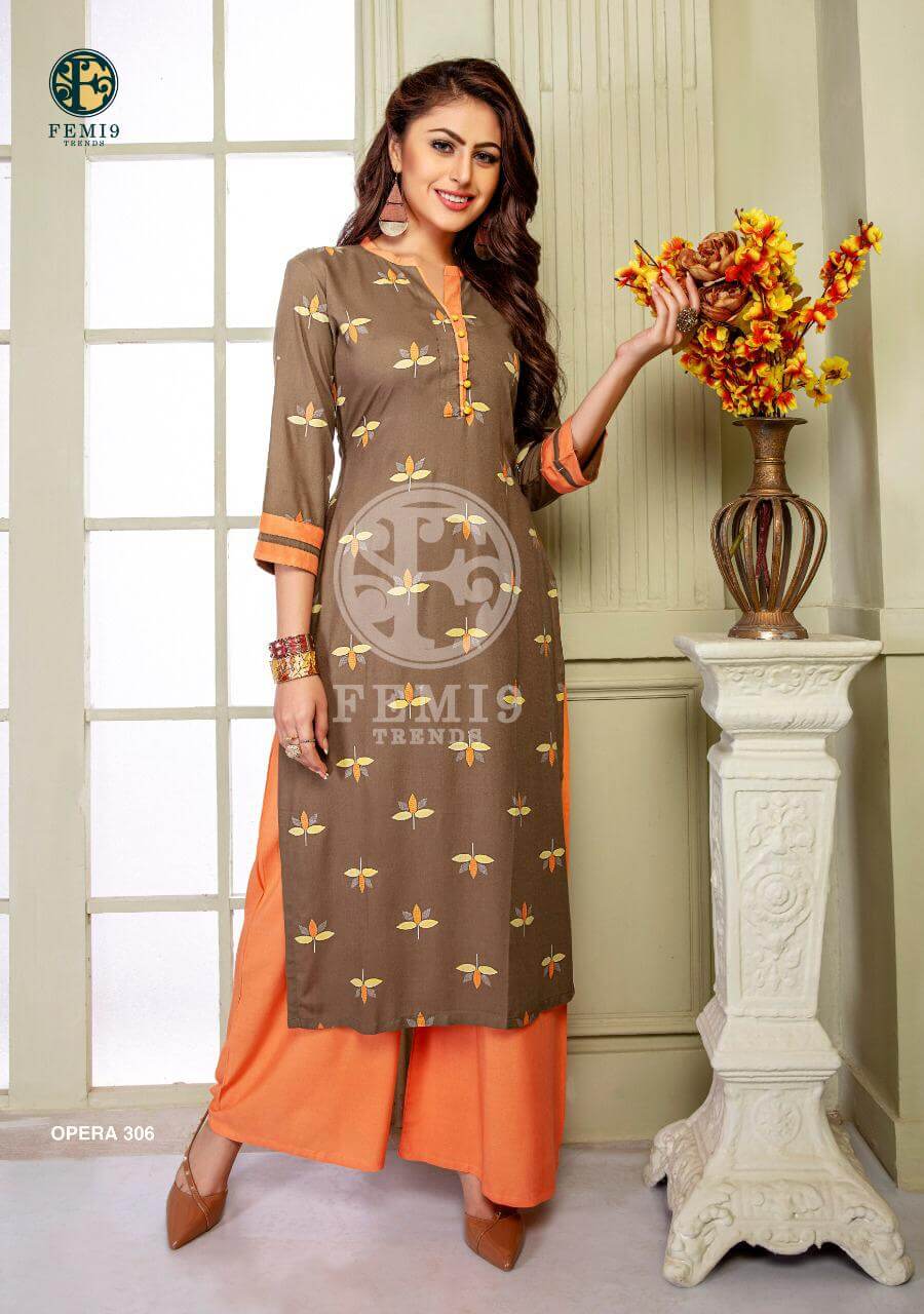 Femi9 Trends Kurti With Plazzo collection 8