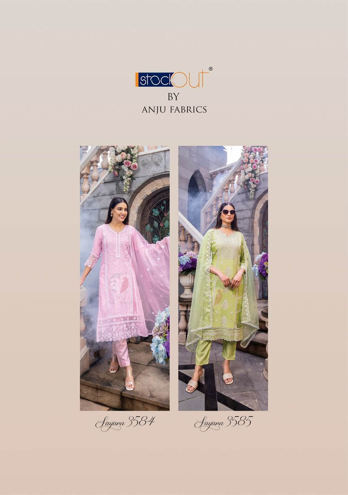 Anju Fabrics Sayara Embroidery Salwar Kameez Catalog collection 9