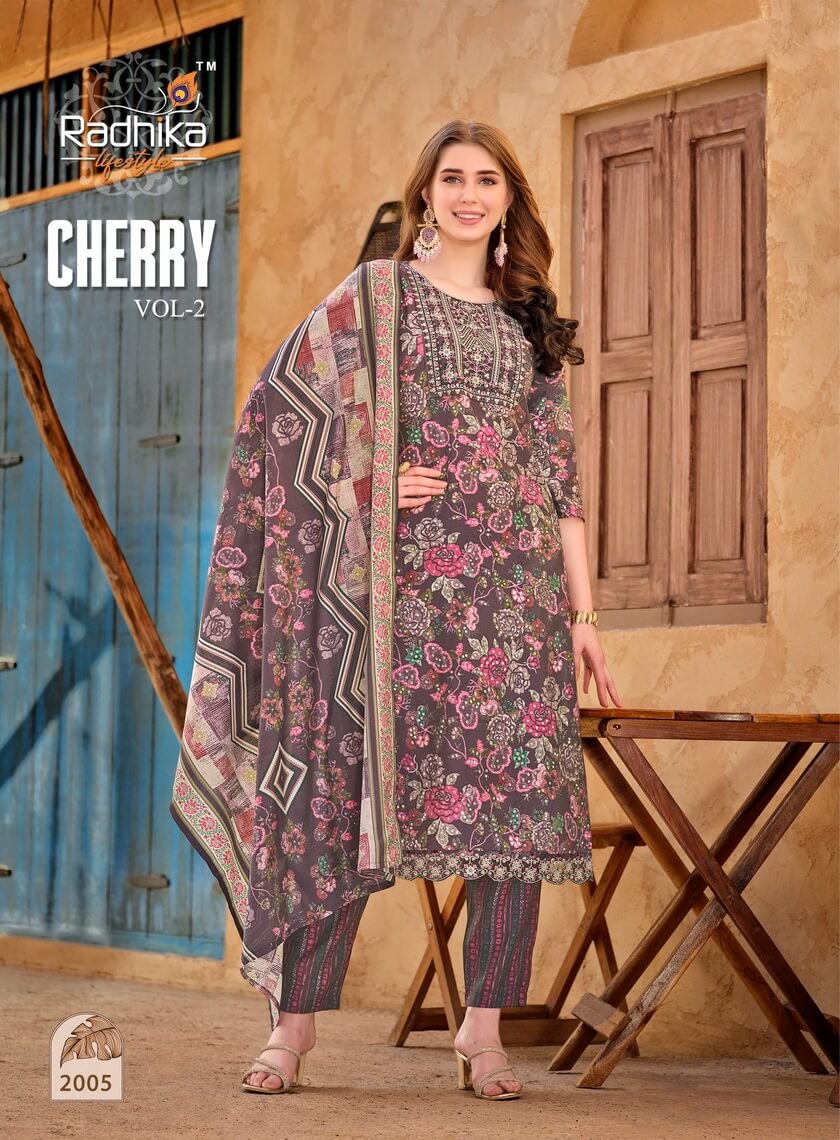 Radhika Lifestyle Cherry Vol 2 Muslin Readymade Dress Catalog collection 7