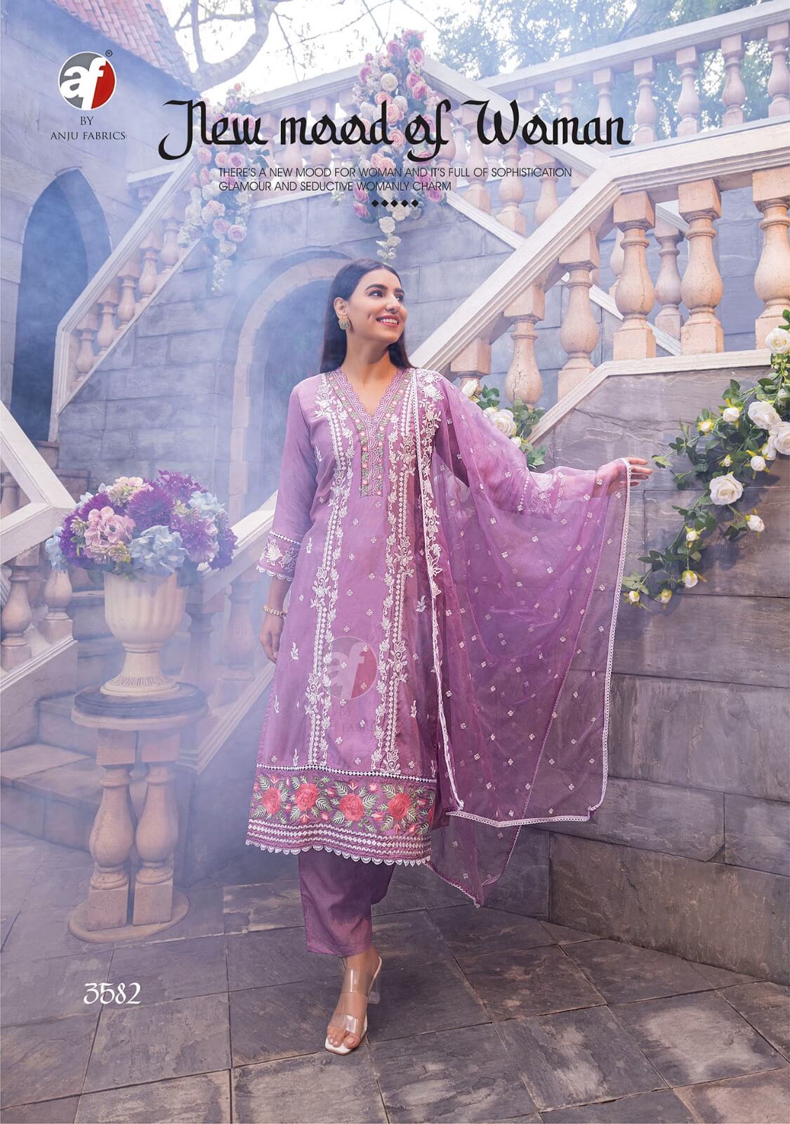 Anju Fabrics Sayara Embroidery Salwar Kameez Catalog collection 2