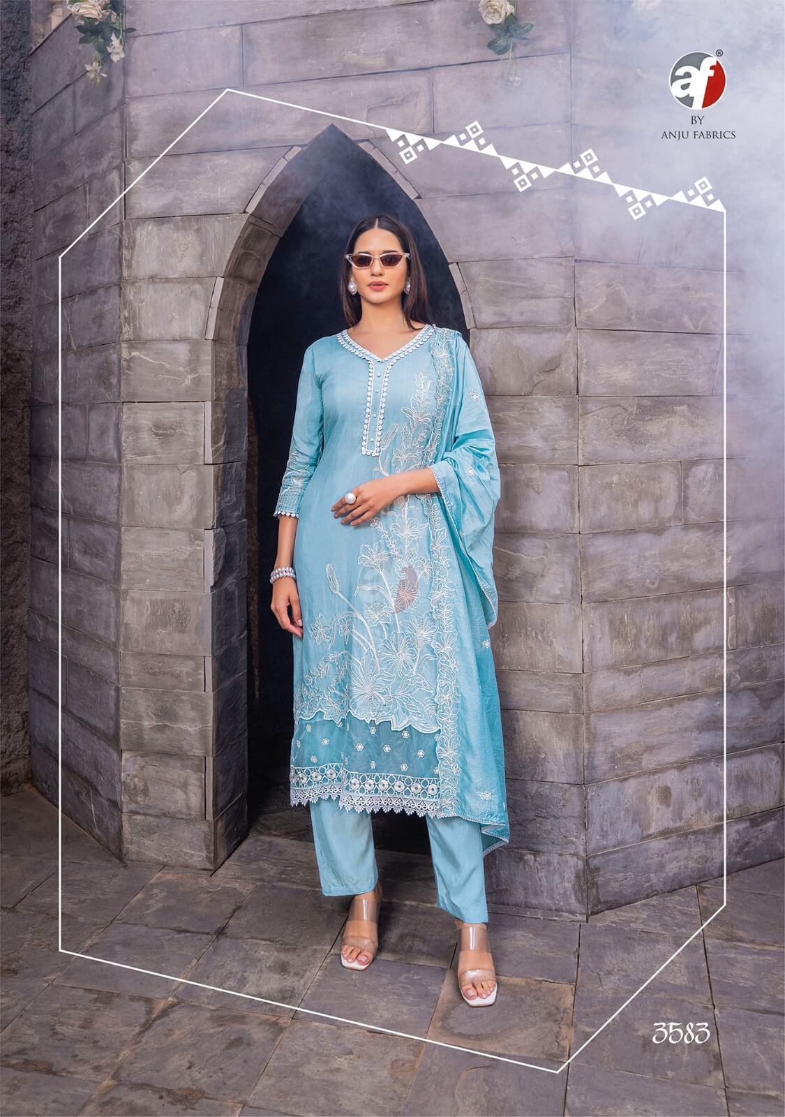 Anju Fabrics Sayara Embroidery Salwar Kameez Catalog collection 3