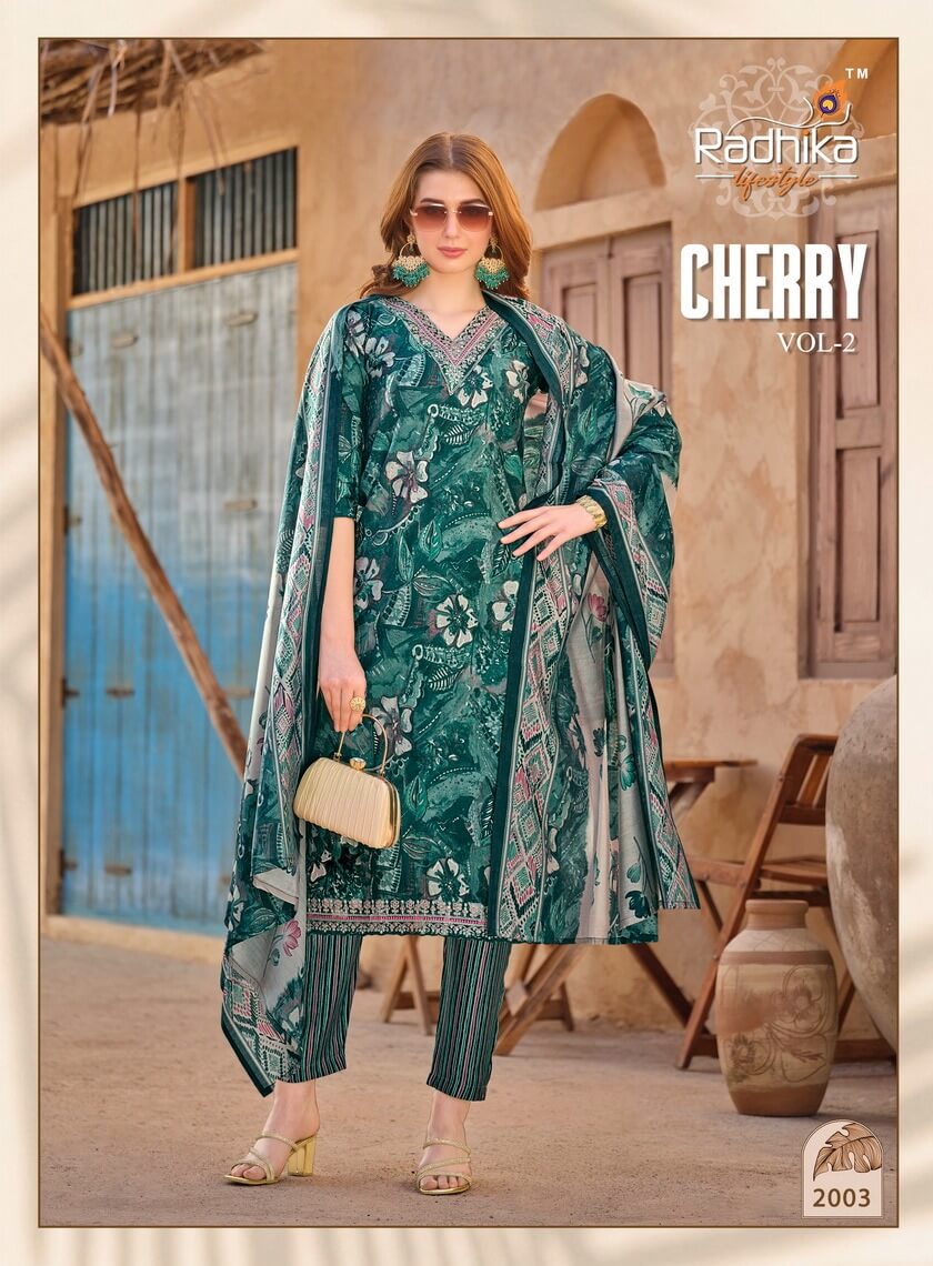 Radhika Lifestyle Cherry Vol 2 Muslin Readymade Dress Catalog collection 4