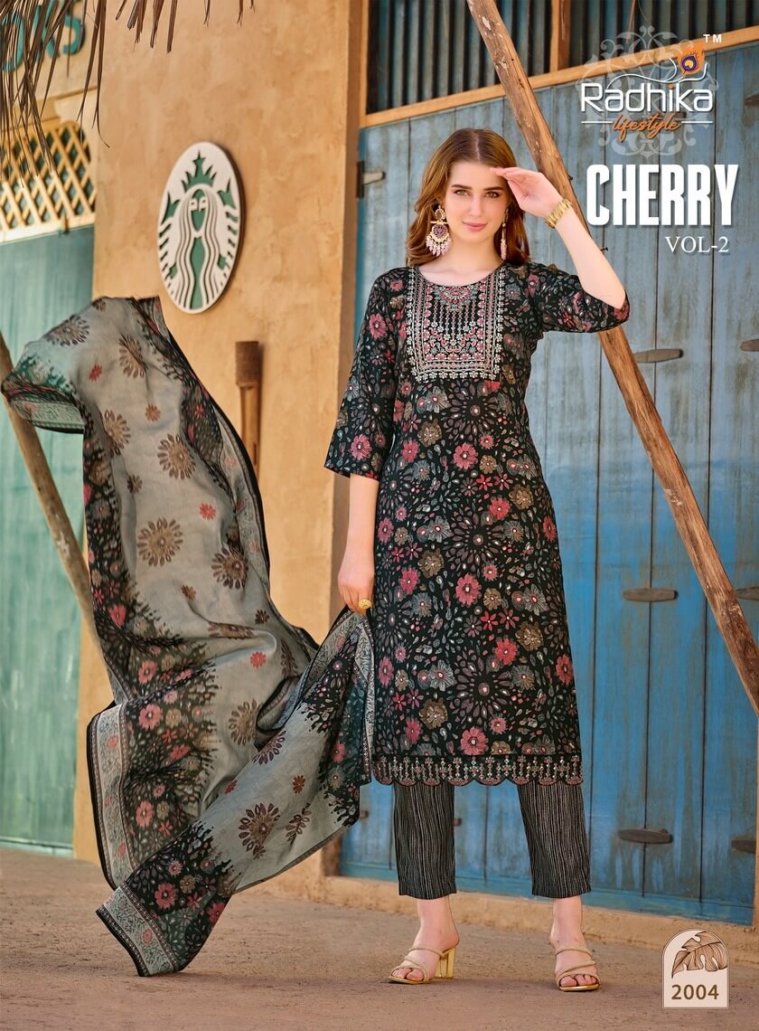 Radhika Lifestyle Cherry Vol 2 Muslin Readymade Dress Catalog collection 6