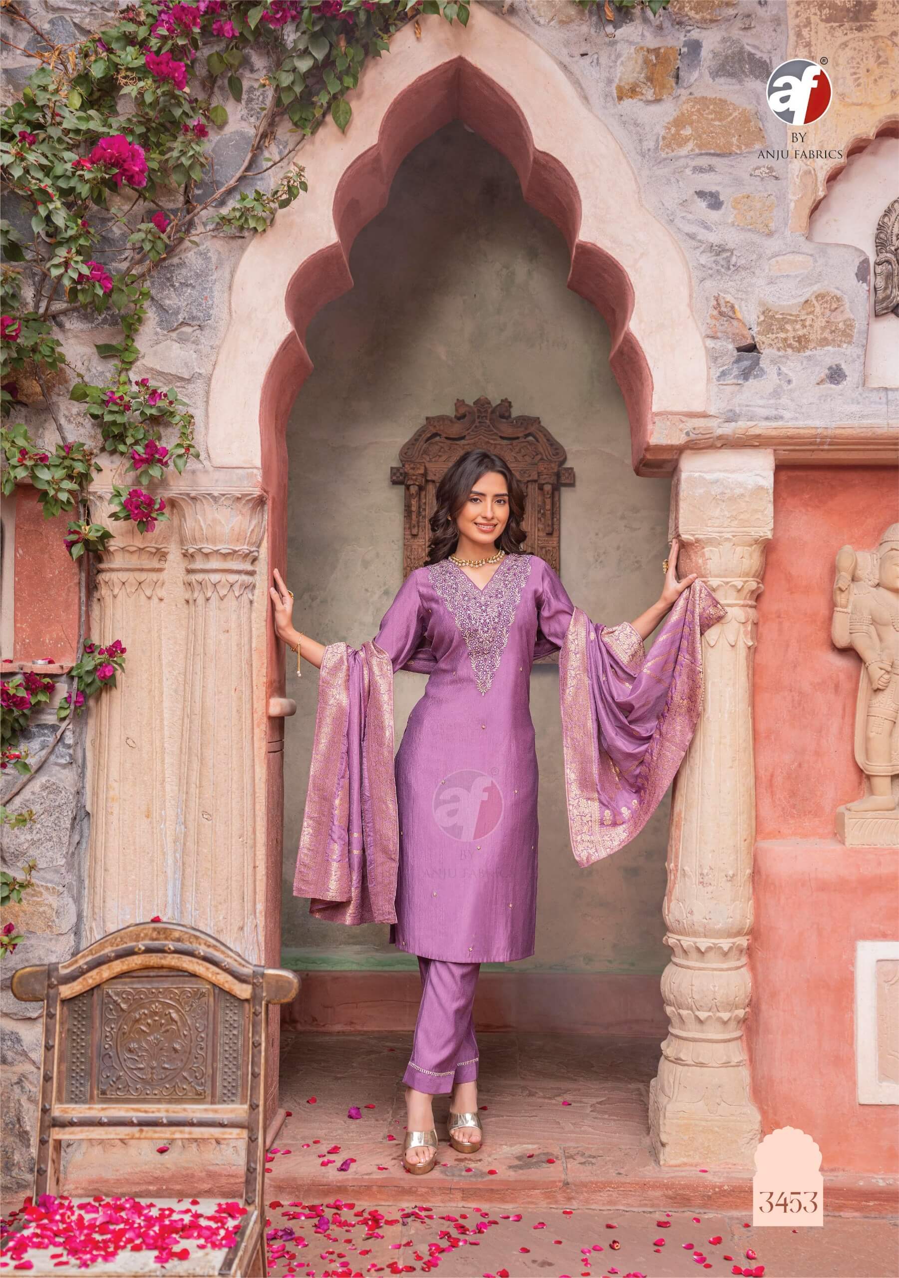 Anju Fabrics Mayuri Vol 4 Embroidery Salwar Kameez Catalog collection 9