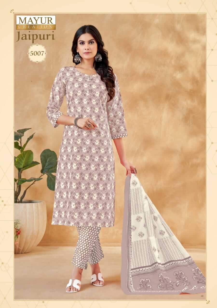 Mayur Creation jaipuri Vol 5 Cotton Salwar Kameez Catalog collection 9