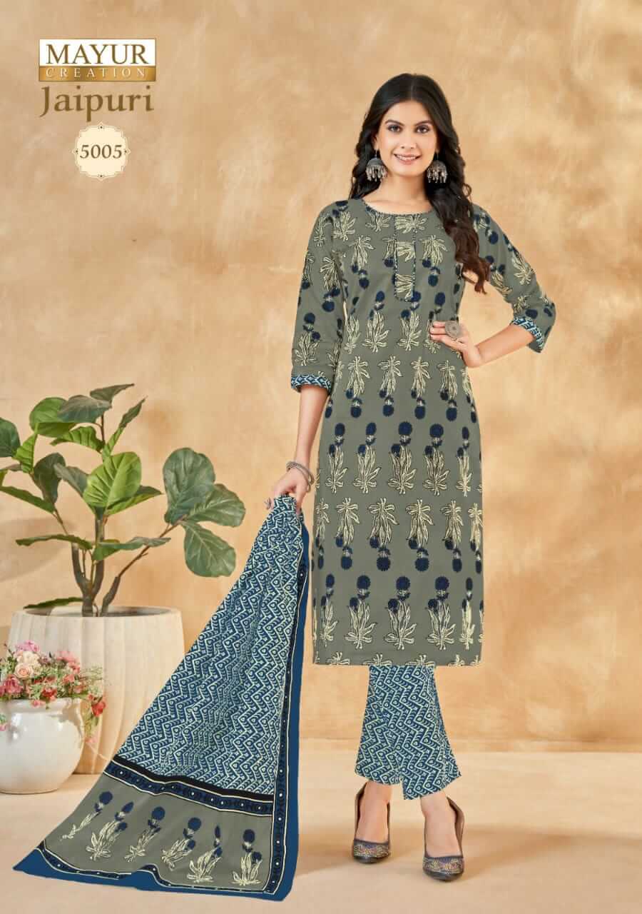 Mayur Creation jaipuri Vol 5 Cotton Salwar Kameez Catalog collection 3