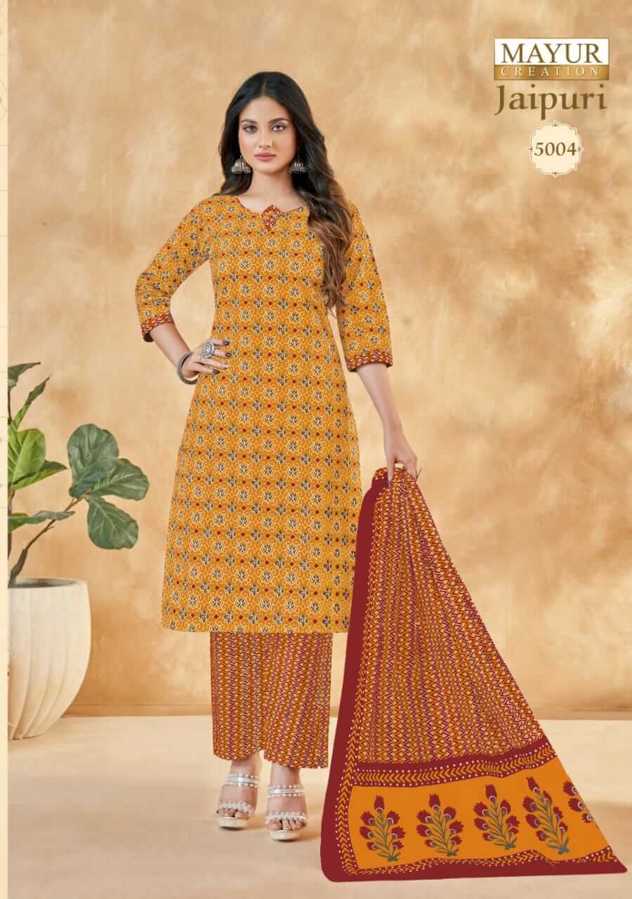 Mayur Creation jaipuri Vol 5 Cotton Salwar Kameez Catalog collection 1