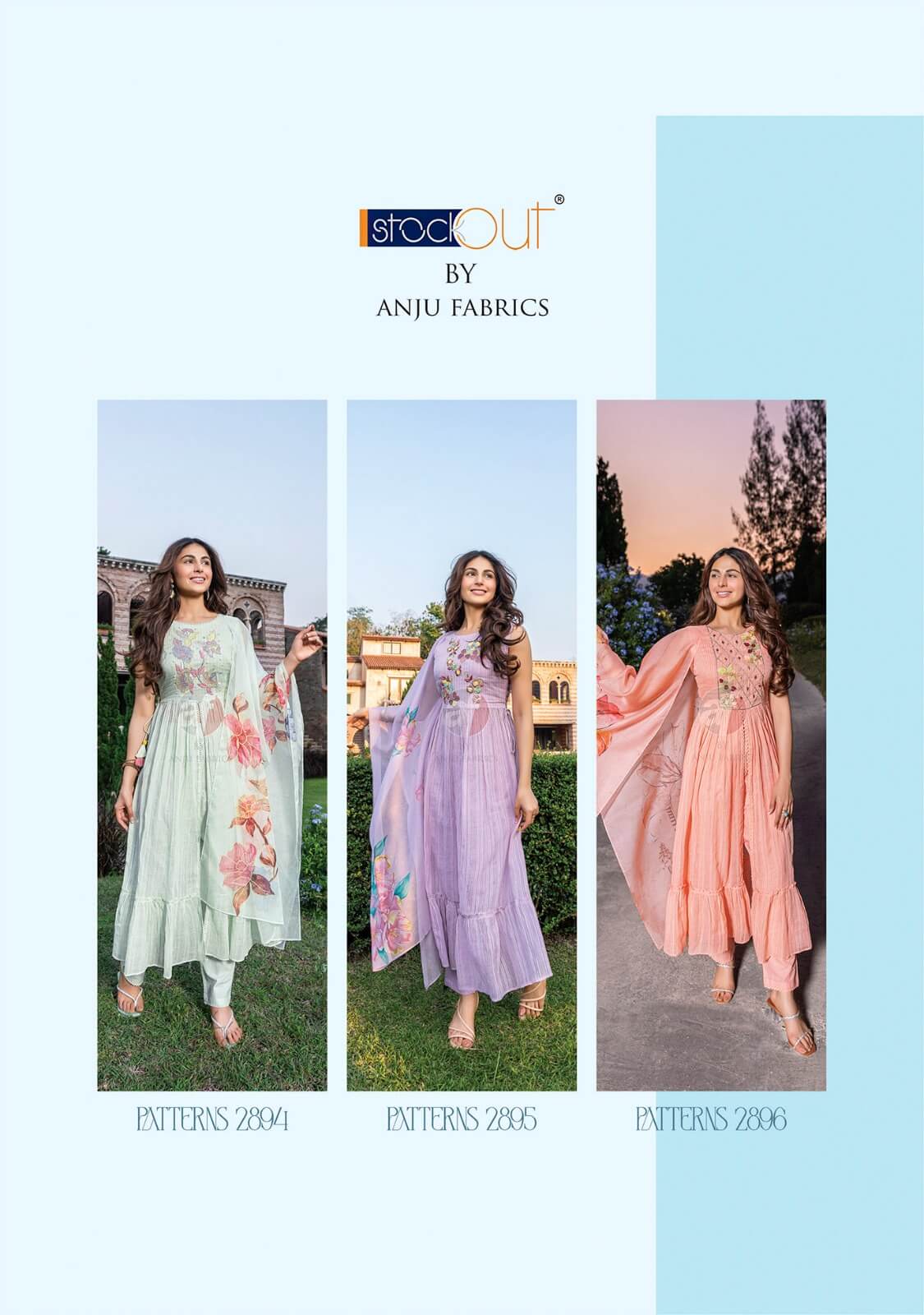 Anju Fabrics Patterns Vol 2 Cotton Salwar Kameez Catalog collection 10