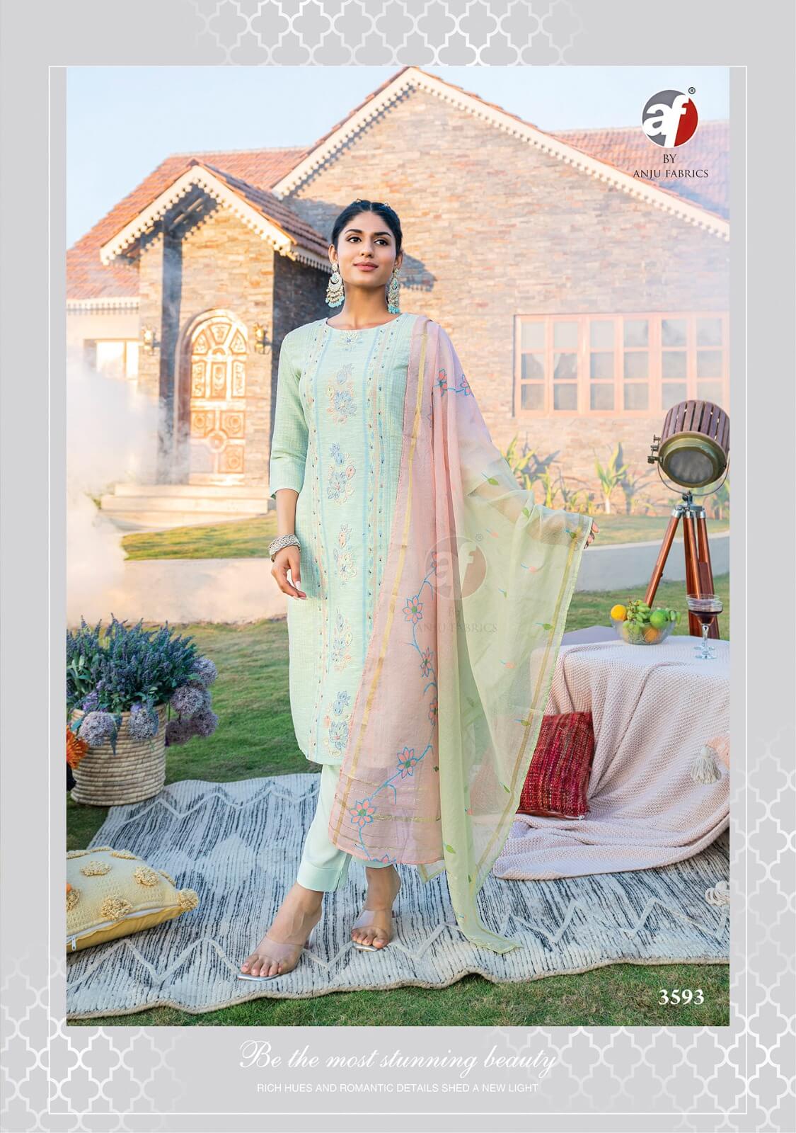 Anju Fabrics Fashion Point Vol 2 Cotton Salwar Kameez Catalog collection 3