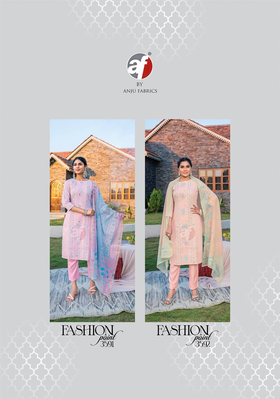 Anju Fabrics Fashion Point Vol 2 Cotton Salwar Kameez Catalog collection 9