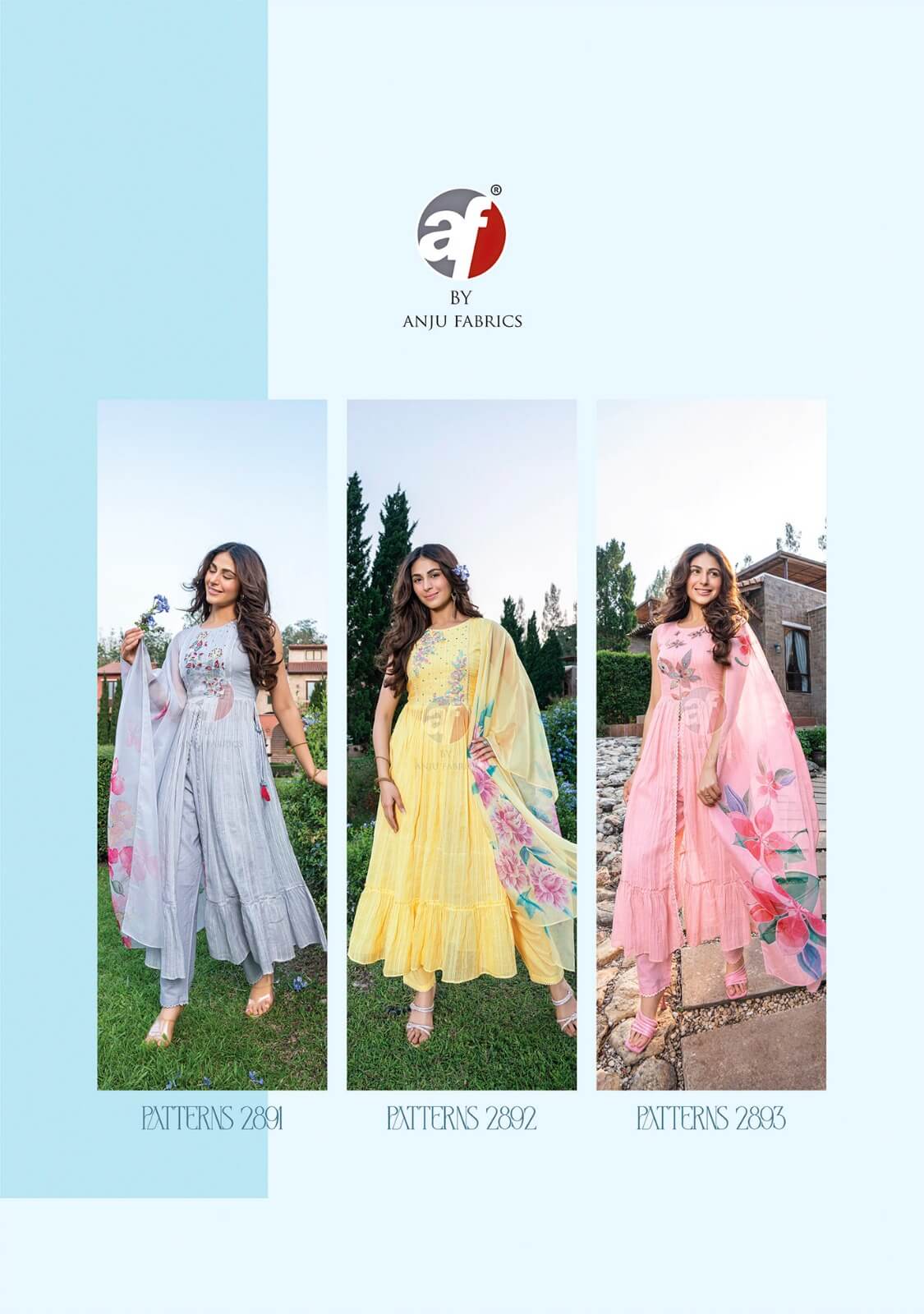 Anju Fabrics Patterns Vol 2 Cotton Salwar Kameez Catalog collection 11