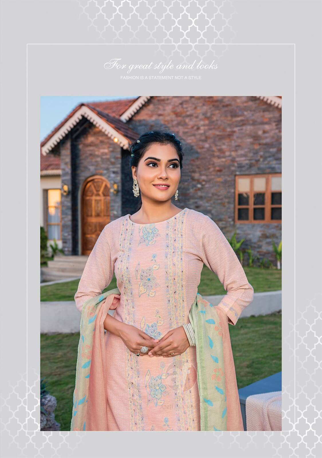 Anju Fabrics Fashion Point Vol 2 Cotton Salwar Kameez Catalog collection 5