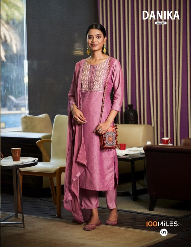 100Miles Danika Salwar Kameez Catalog collection 2