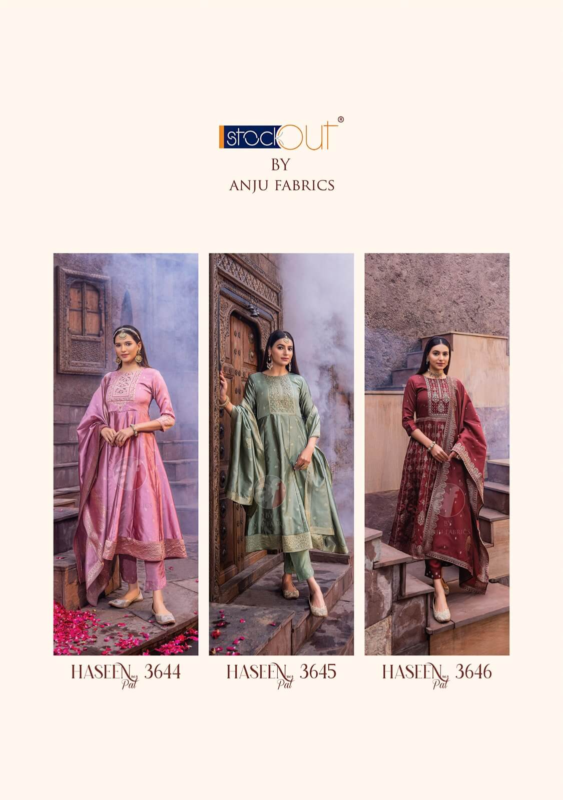 Anju Fabrics Haseen Pal Vol 9 Anarkali Suits Catalog collection 5
