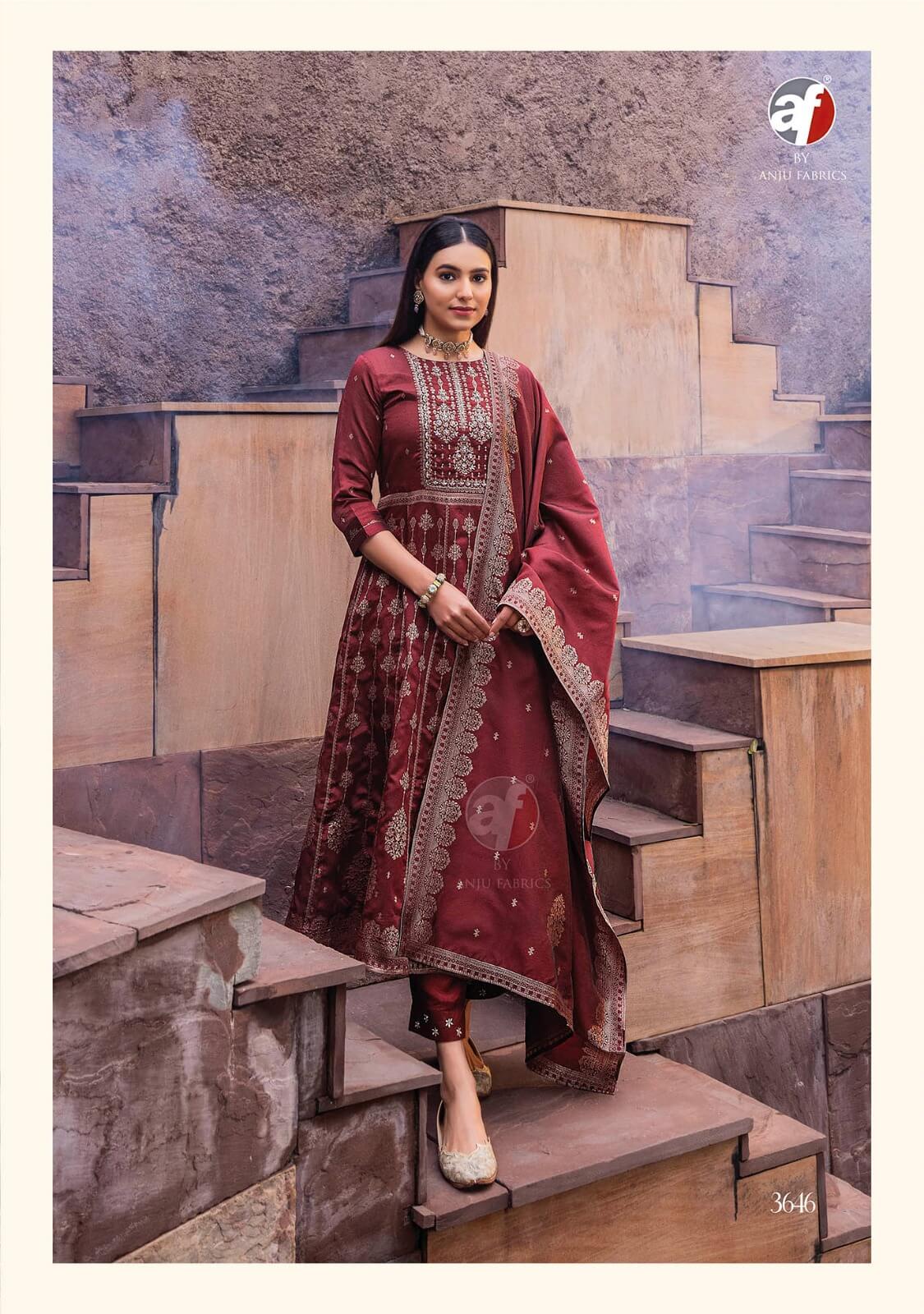 Anju Fabrics Haseen Pal Vol 9 Anarkali Suits Catalog collection 12