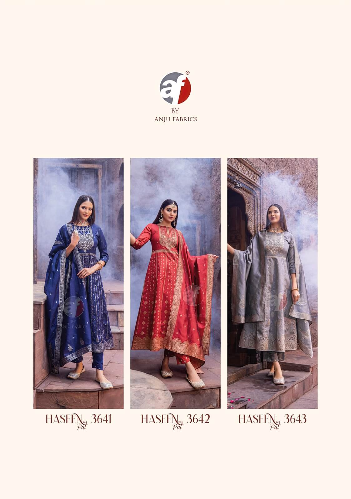 Anju Fabrics Haseen Pal Vol 9 Anarkali Suits Catalog collection 3
