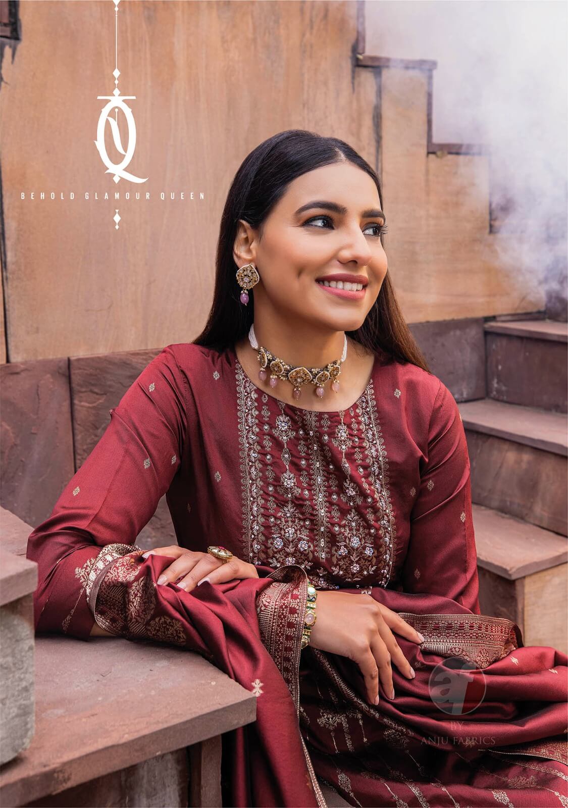 Anju Fabrics Haseen Pal Vol 9 Anarkali Suits Catalog collection 7