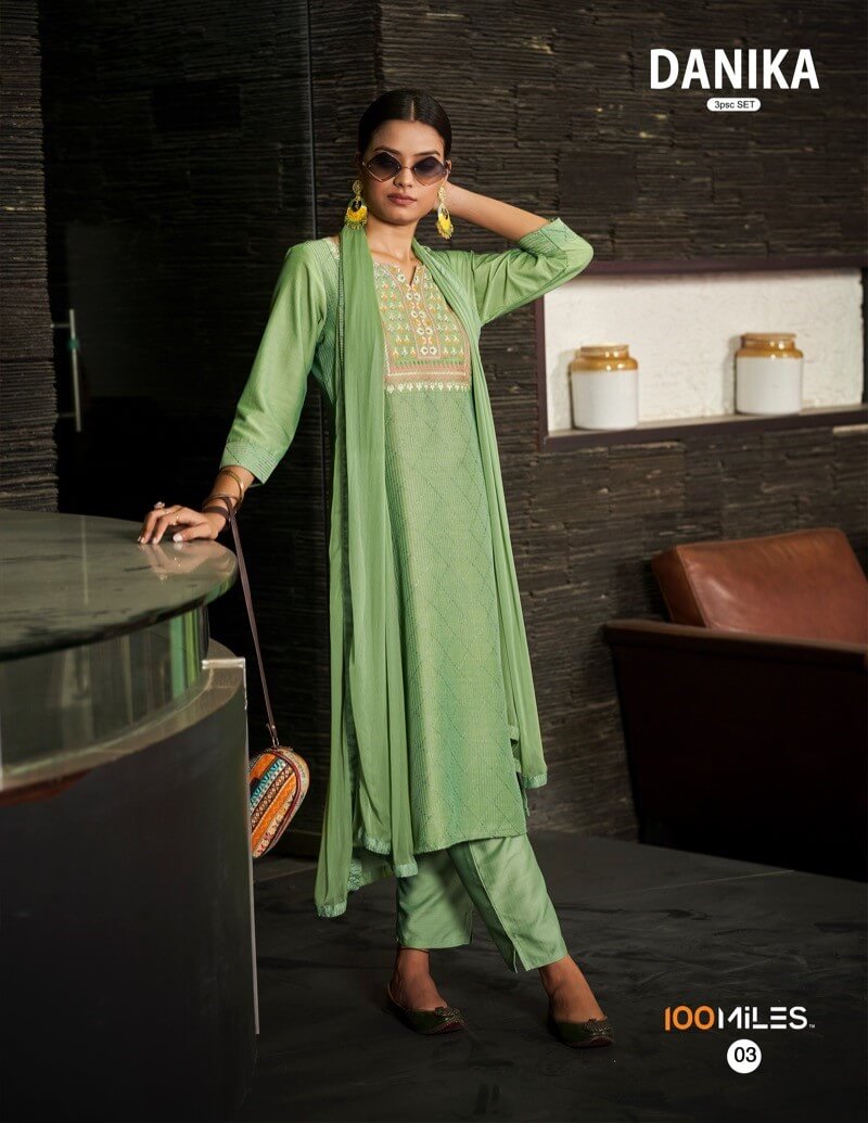 100Miles Danika Salwar Kameez Catalog collection 2