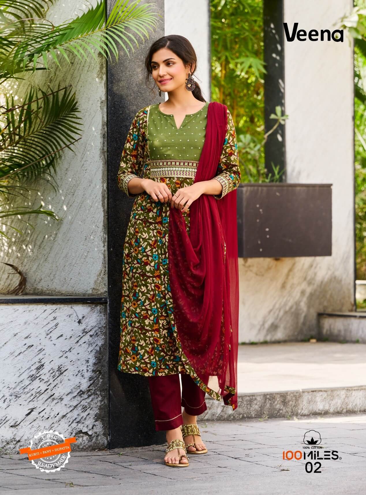 100Miles Veena Cotton Salwar Kameez Catalog collection 6