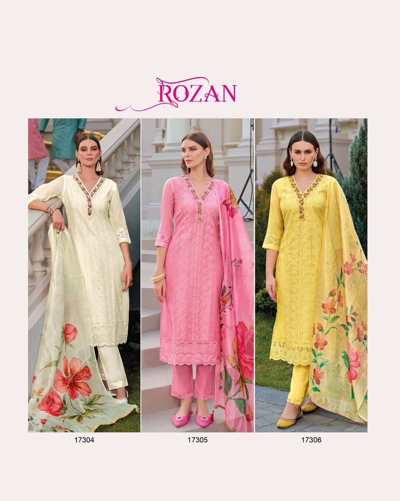 Lily And Lali Rozan Printed Salwar Kameez Catalog collection 7