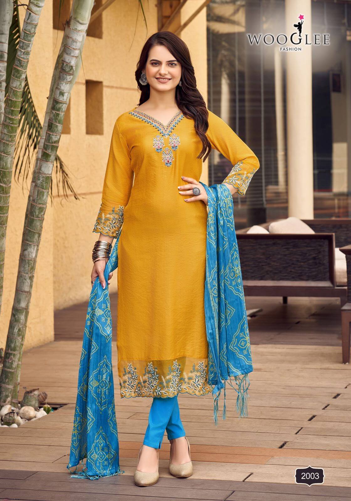 Wooglee Sagaai Embroidery Salwar Kameez Catalog collection 9