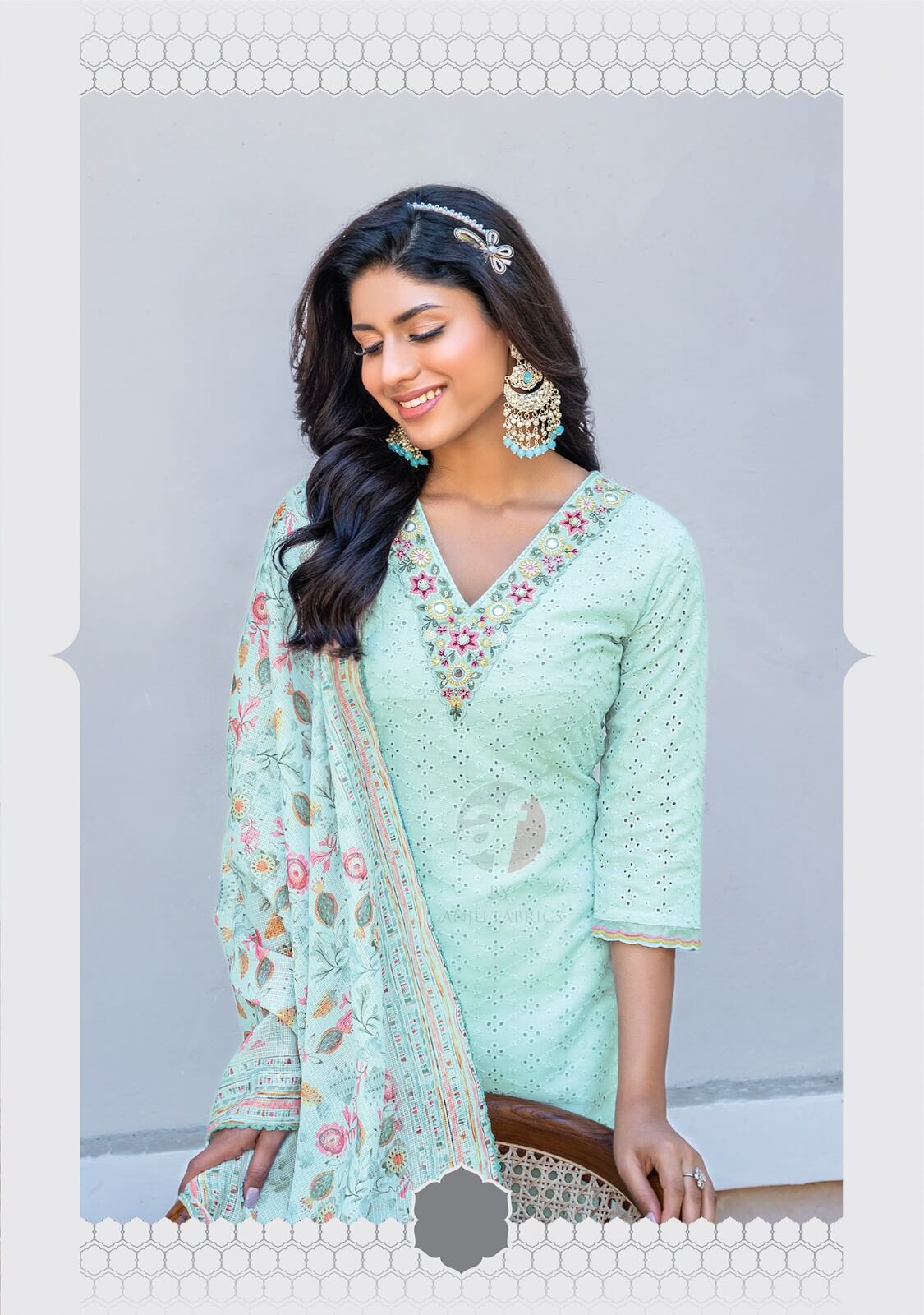 Anju Fabrics Rich Lady Cotton Salwar Kameez Catalog collection 12