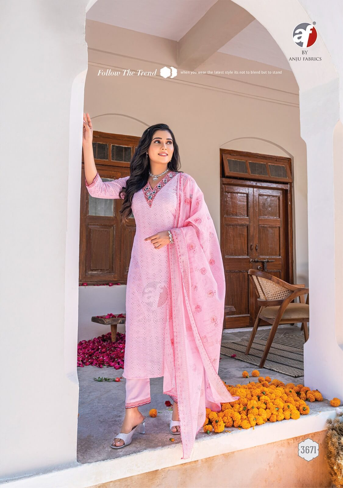 Anju Fabrics Rich Lady Cotton Salwar Kameez Catalog collection 5