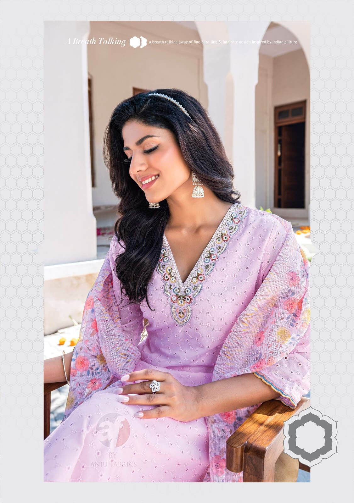 Anju Fabrics Rich Lady Cotton Salwar Kameez Catalog collection 10