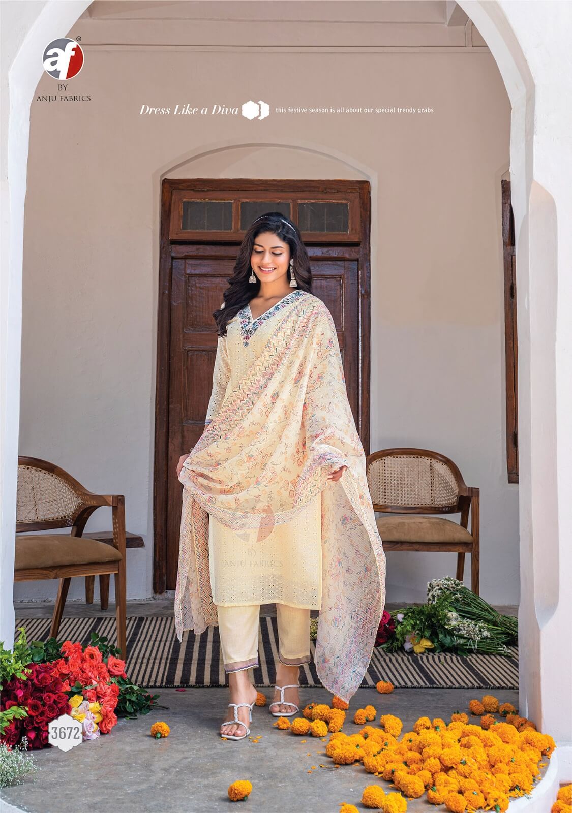 Anju Fabrics Rich Lady Cotton Salwar Kameez Catalog collection 4