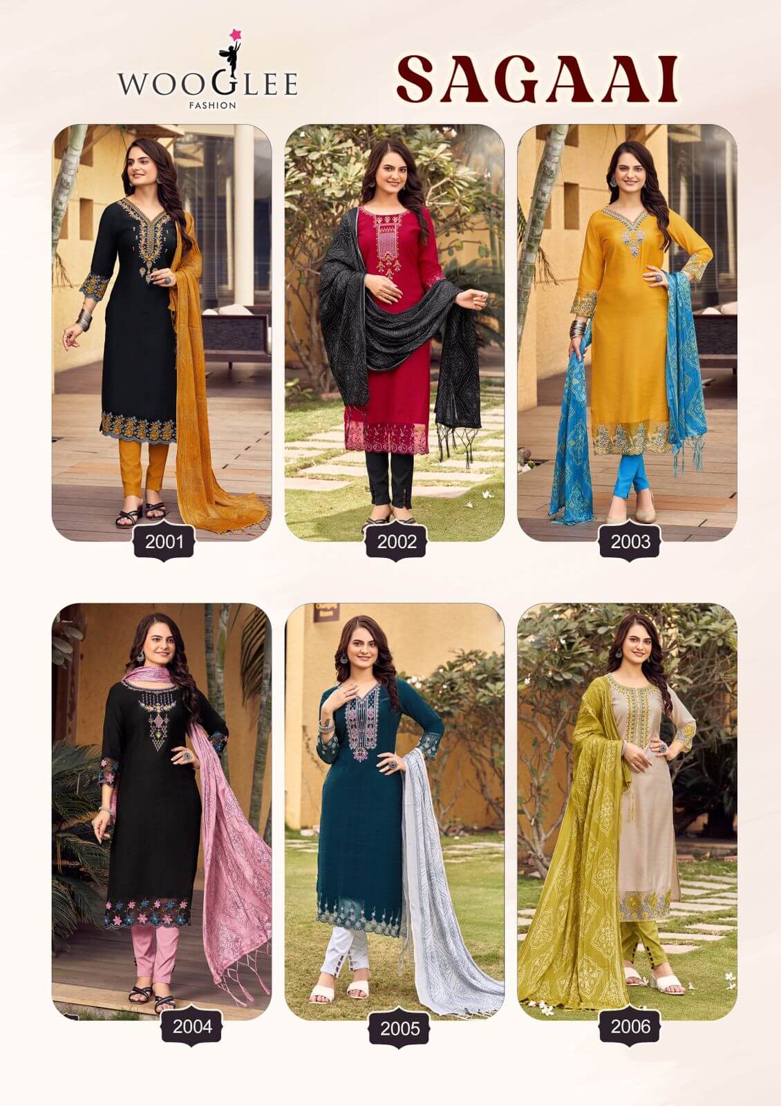 Wooglee Sagaai Embroidery Salwar Kameez Catalog collection 1