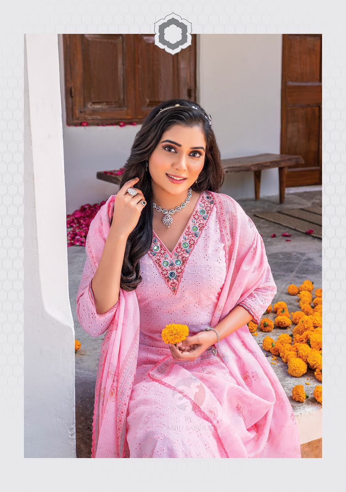 Anju Fabrics Rich Lady Cotton Salwar Kameez Catalog collection 13