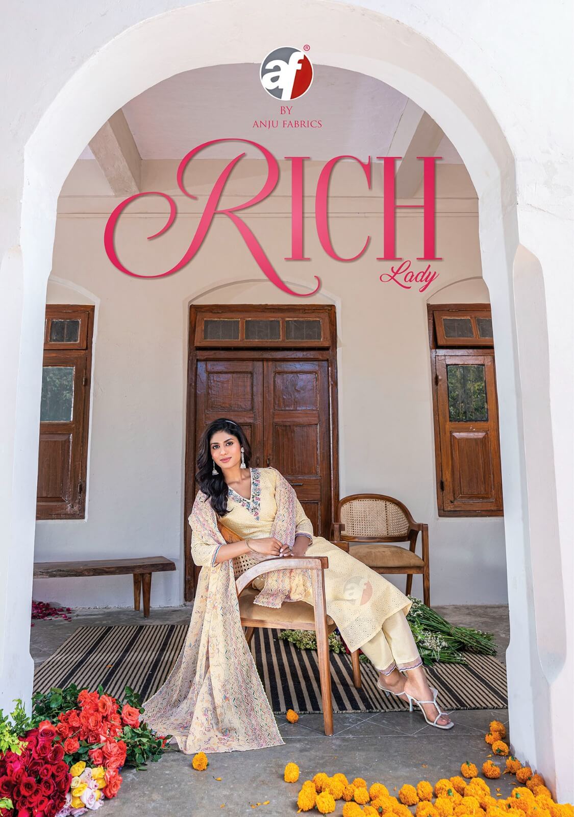 Anju Fabrics Rich Lady Cotton Salwar Kameez Catalog collection 15