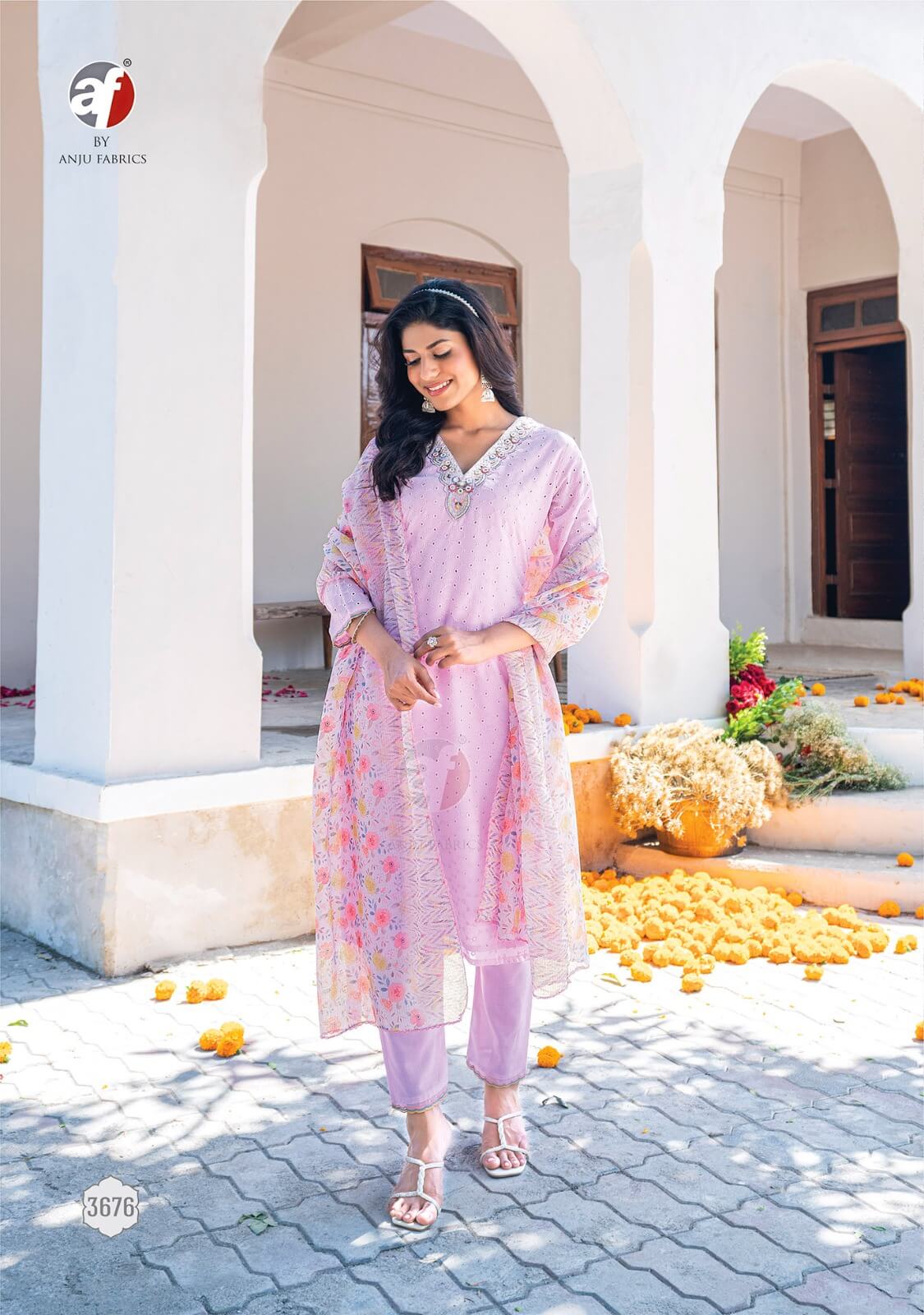Anju Fabrics Rich Lady Cotton Salwar Kameez Catalog collection 9