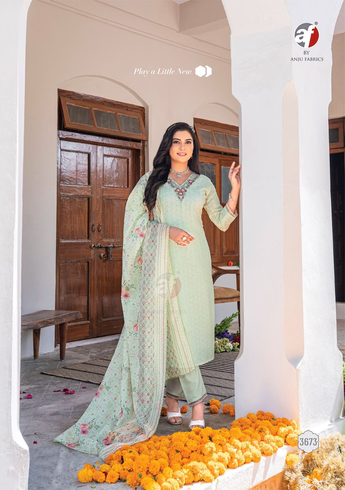 Anju Fabrics Rich Lady Cotton Salwar Kameez Catalog collection 8