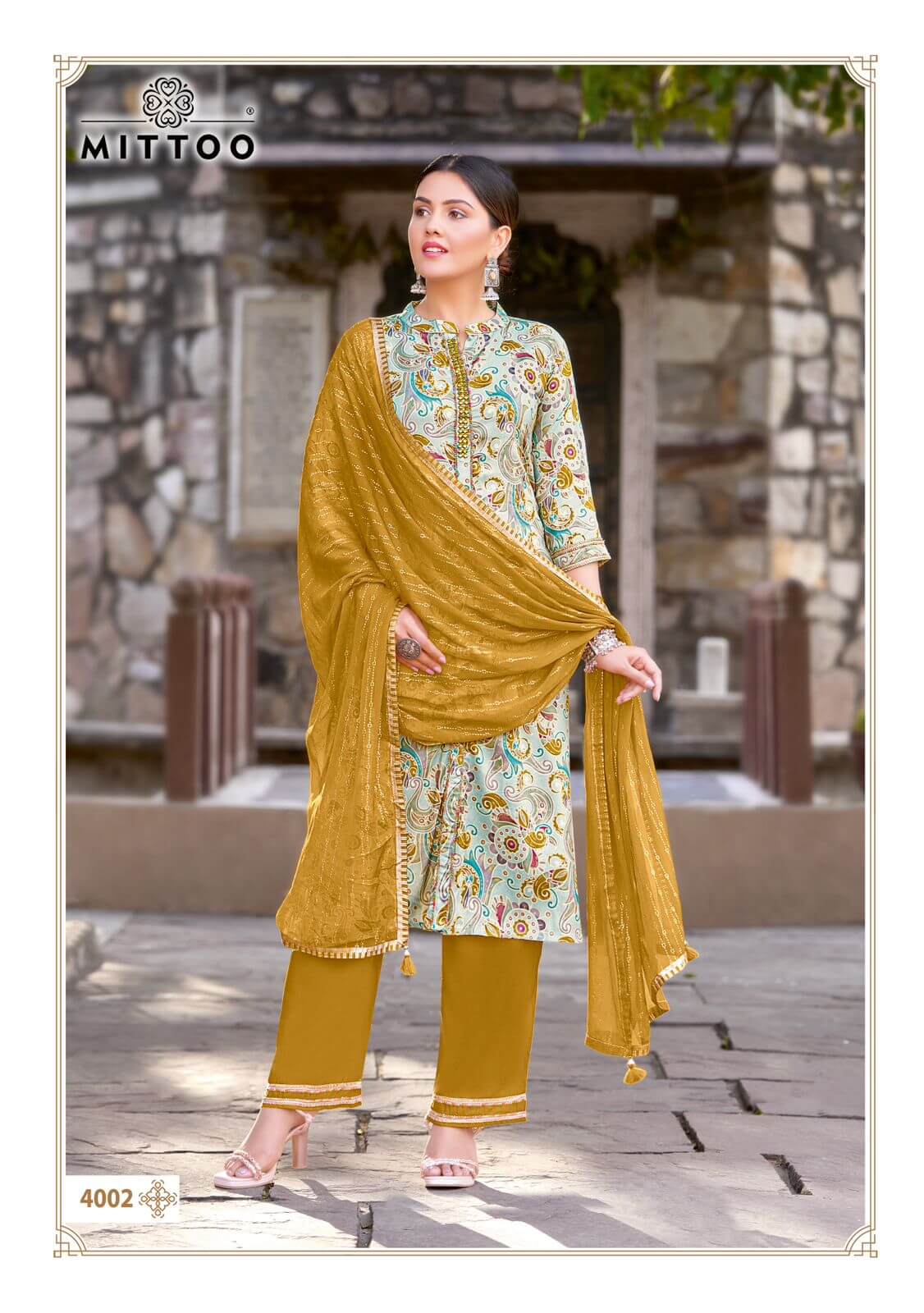 Mittoo Kesha Kurti Palazzo Dupatta Set Catalog collection 4