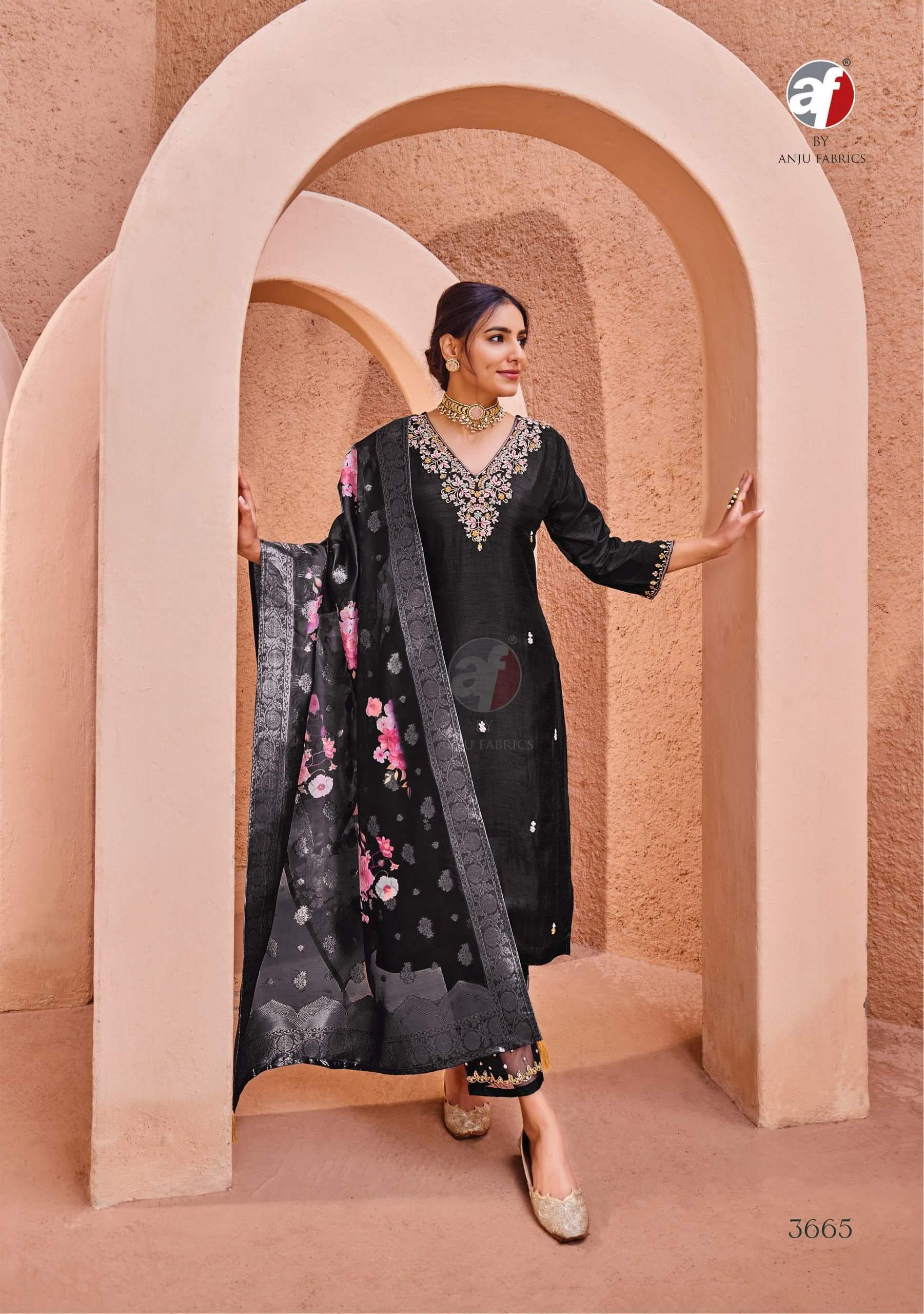 Anju Fabrics Shehnai Vol 7 Designer Wedding Party Salwar Suits collection 7