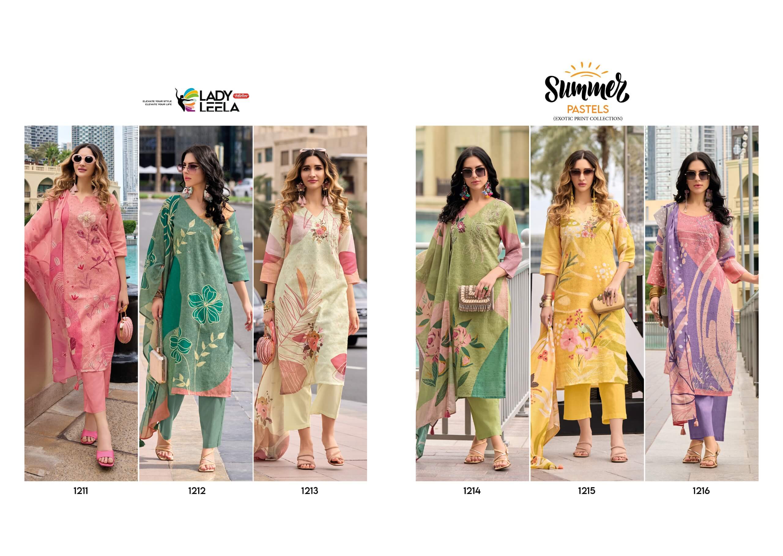 Lady Leela Summer Pastels Printed Salwar Kameez collection 5