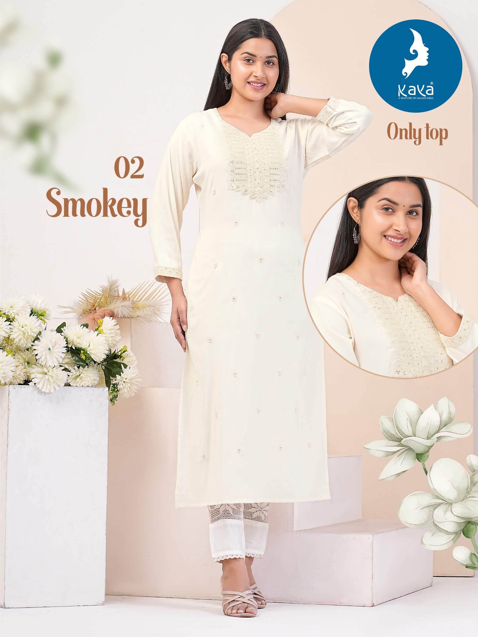 Kaya Smokey Rayon Kurti Catalog collection 5