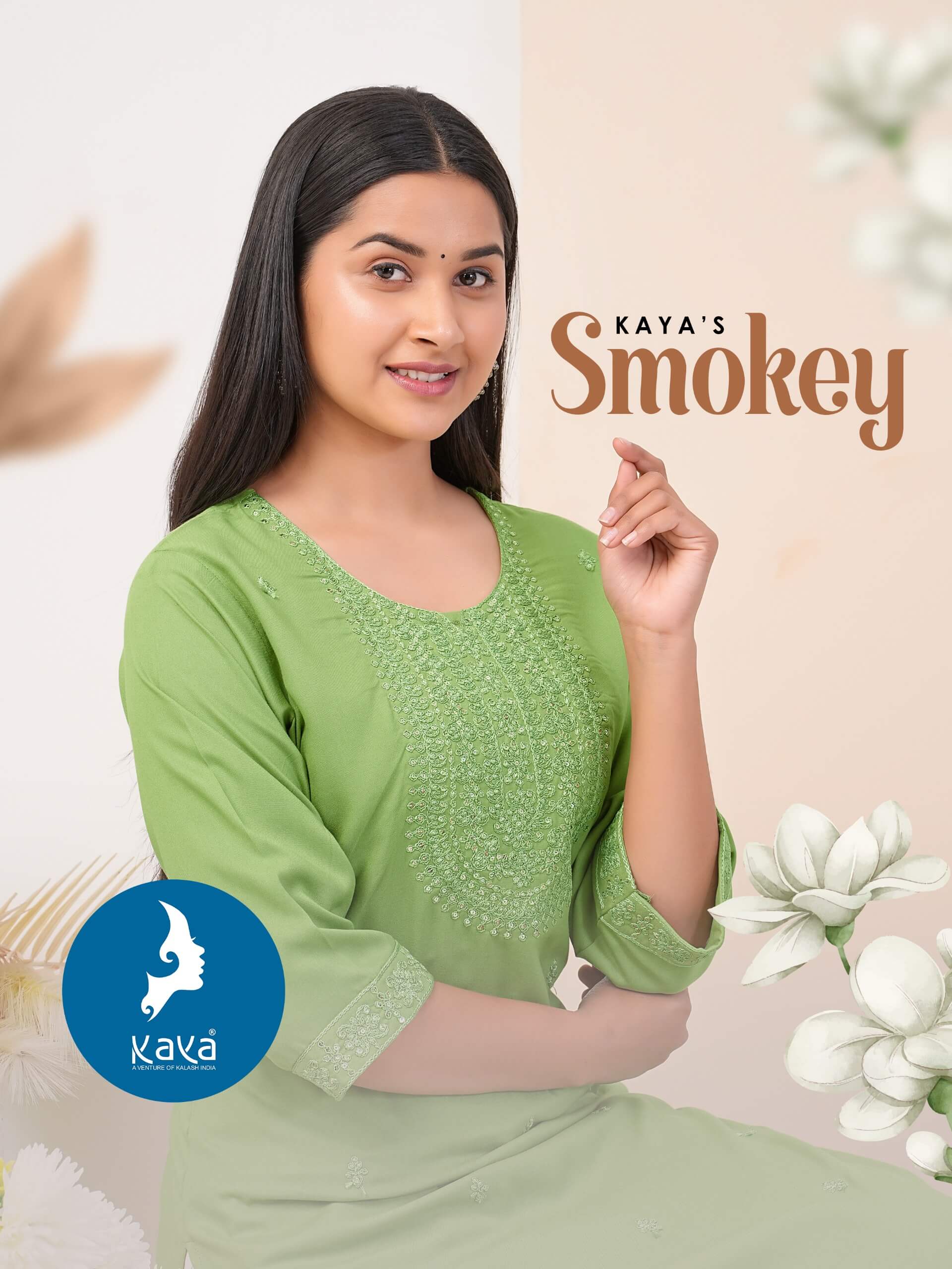 Kaya Smokey Rayon Kurti Catalog collection 7