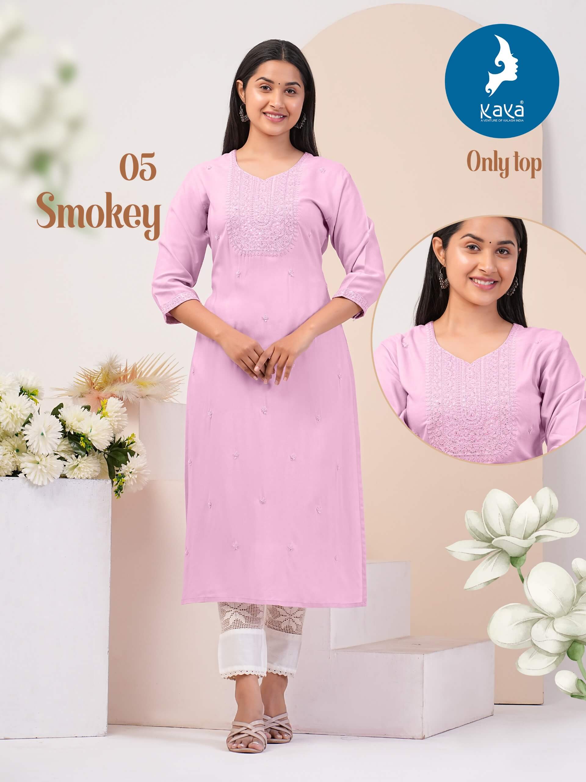 Kaya Smokey Rayon Kurti Catalog collection 1