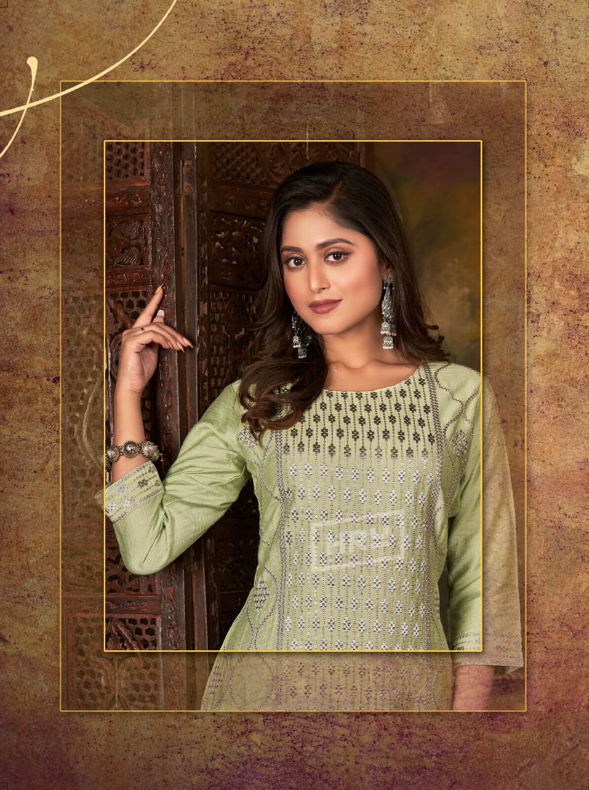 Hru India Glitter Vol 87 Embroidery Kurti Catalog collection 2