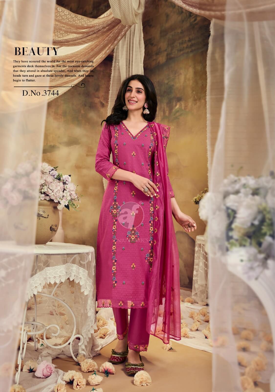 Anju Fabrics Cotton Queen Embroidery Salwar Kameez Catalog collection 4