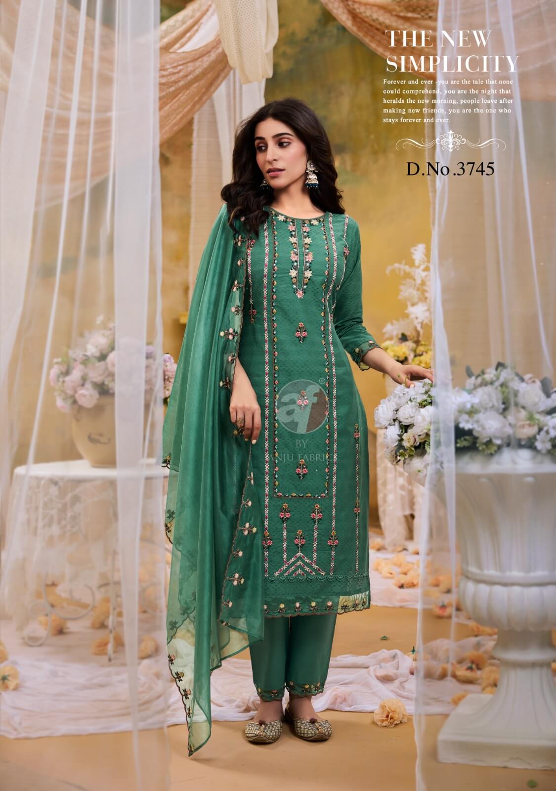Anju Fabrics Cotton Queen Embroidery Salwar Kameez Catalog collection 3