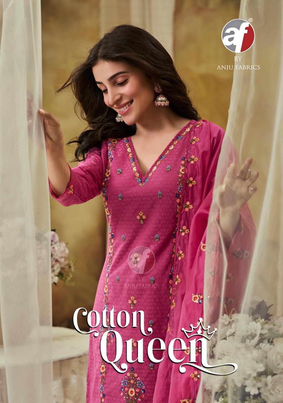 Anju Fabrics Cotton Queen Embroidery Salwar Kameez Catalog collection 5