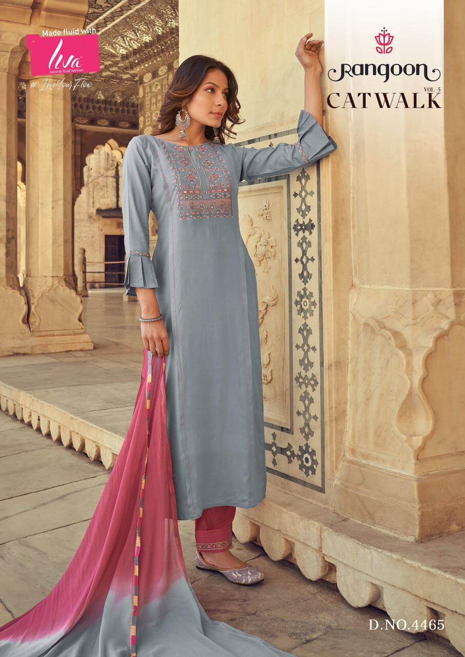 Rangoon Catwalk Vol 5 Churidar Salwar Suits Catalog collection 1