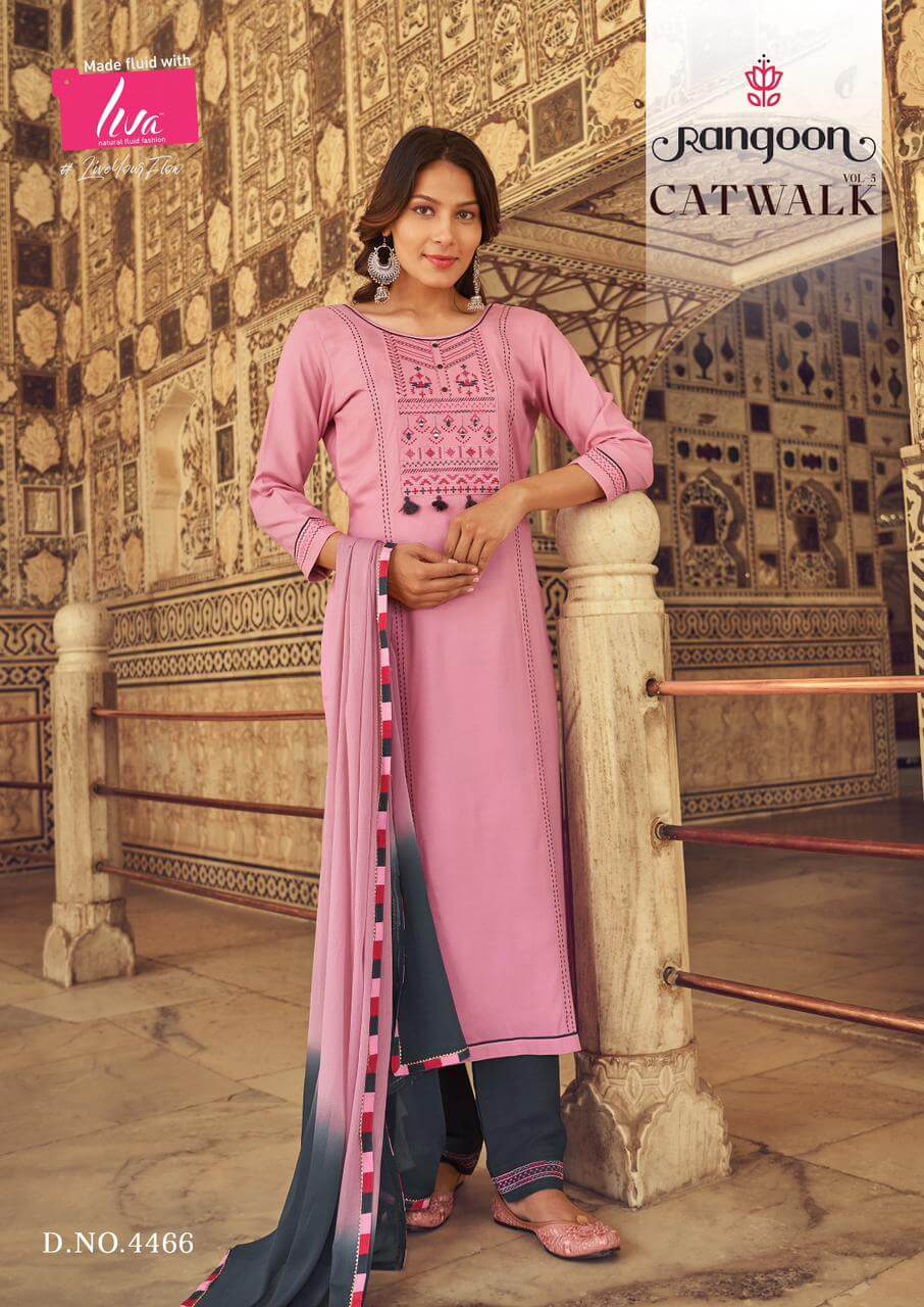 Rangoon Catwalk Vol 5 Churidar Salwar Suits Catalog collection 3