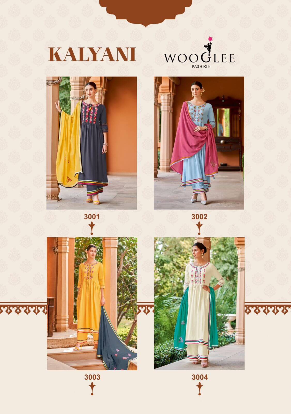 Wooglee Kalyani Embroidery Salwar Kameez Catalog collection 3